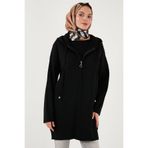 Lela Modest Regular Fit Kapüşonlu Tesettür Triko Hırka Hırka 4616176