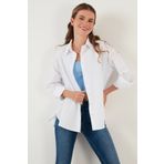 Lela Oversize % 100 Pamuk Gömlek Bayan Gömlek Cf21s163867
