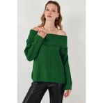 Lela Oversize Fit Madonna Yaka Triko Kazak Bayan KAZAK 4615216