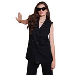 Lela Oversize Fit Mono Yaka Kolsuz Düğmeli Ceket Yelek Bayan YELEK 6521177