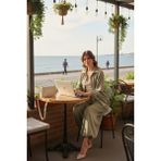 Lela Oversize Klasik Yaka Yarasa Kol Fermuarlı Saten Ceket Bayan Ceket 6839584 - Çağla Yeşili - Standart