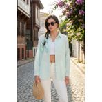Lela Pamuklu Regular Fit Cepli Gömlek Kadın Gömlek CF25S16992 - Mint - XL