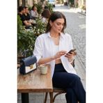 Lela Pamuklu Regular Fit Iliklenebilen Yırtmaç Detaylı Gömlek Bayan Gömlek 6772920 - Beyaz