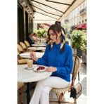 Lela Regular Fit Dikiş Detaylı Düz Yaka Balon Kol Gömlek Bayan Gömlek 611GO00003 - Saks - XL