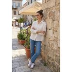 Lela Regular Fit Güpürlü Cep Detaylı Uzun Kollu Gömlek Bayan Gömlek 6773215 - Beyaz - S