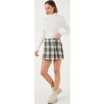 Lela Regular Fit Kışlık Tüvit Mini Bayan Şort Etek 611ET0020 HAKİ