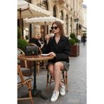 Lela Regular Fit Kruvaze Yaka Düğmeli Astarlı Kısa Trençkot Bayan TRENÇKOT 6524955