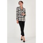 Lela Regular Fit Kruvaze Yaka Tüvit Blazer Ceket Bayan CEKET 611CE0310