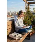Lela Regular Fit Pamuklu Kapüşonlu Yaka Şardonlu Kışlık Bayan Sweat 5863854 GRİ MELANJ