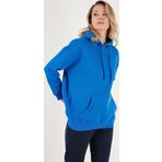 Lela Regular Fit Pamuklu Kapüşonlu Yaka Şardonlu Kışlık Bayan Sweat 5863854 SAKS