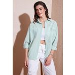 Lela Regular Fit Uzun Kollu Çizgili Bayan Gömlek 6772875 BENETTON