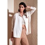 Lela Relaxed Fit Tek Cepli Gömlek Bayan Gömlek 67040852S4 - Taş