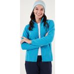 Lela Slim Fit Anti-Pilling Tüylenme Yapmayan Fermuarlı Cepli Hırka Bayan Polar 5907002 TURKUAZ