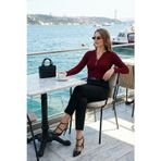 Lela Tapered Fit Yüksek Bel Daralan Paça Kemerli Havuç Bayan Pantolon 6923854 SİYAH