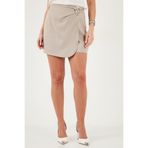 Lela Taşlı Regular Fit Broş Detaylı Ceket-Şort Etek Takım Bayan TAKIM 6839618