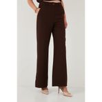 Lela Wide Leg Orta Yüksek Bel Bol Paça Kumaş Pantolon Bayan PANTOLON 6522974