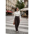 Lela Wide Leg Yüksek Bel Geniş Paça Pileli Pantolon Bayan PANTOLON 6923871