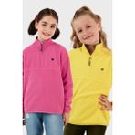 Lela Yumuşak Dokulu Fermuarlı Dik Yaka Şardonlu 2'li Paket Polar Çocuk Polar 5905002S2 - Fuşya - Sarı - 13 - 14 Yaş