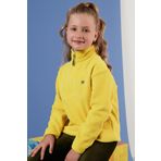 Lela Yumuşak Dokulu Fermuarlı Dik Yaka Şardonlu Kışlık Unisex Çocuk Polar 5905002 SARI