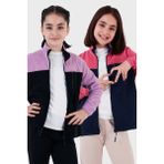 Lela Yumuşak Dokulu Fermuarlı Renk Bloklu Dik Yaka Cepli 2'li Paket Hırka Polar Çocuk POLAR 5905001S2 - Fuşya - Lila - 7 - 8 Yaş