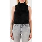 Lela Yumuşak Tüylü Slim Fit Balıkçı Yaka Crop Bayan Süveter 4615566 SİYAH