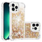 LEMAXELERS iPhone 13 Pro Max için cep telefonu kılıfı, parıltılı Quicksand yaratıcı akıcı sıvı, silikon şeffaf kılıf, arka kapak, parıltılı sıvılı, iPhone 13 Pro Max YBLS Gold Xin için