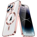 LEMAXELERS MagSafe iPhone 11 için şeffaf manyetik kılıf, iPhone 11 cep telefonu kılıfı, parıltılı, şeffaf, entegre kamera koruması, cam, silikon kılıf, ince, asla sarı koruyucu kılıf, iPhone 11, YIX