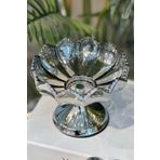 LEMİ DEKORASYON 15 Cm Füme Metal Ayaklı Cam Şekerlik