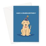 LEMON LOCO Have A Golden Birthday Tebrik Kartı | Golden Retriever Kartları, Köpekten Doğum Günü Kartı, Arkadaş, Anne, Baba, Büyükbaba, Büyükanne, Oğul, Kız, Erkek Kardeş için Köpek Doğum Günü Kartı