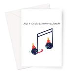LEMON LOCO Just A Note to Say Happy Birthday Tebrik Kartı | Müzisyen için Doğum Günü Kartı, Arkadaş, Kardeş, Ebeveyn, Büyükanne ve Büyükbaba, Partner veya Eşiniz için Parti Müzik Notu Doğum Günü Kartı, Sadece