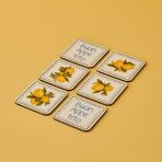 Lemoncello 6'lı Bardak Altlığı (10X10 Cm) - Çok Renkli