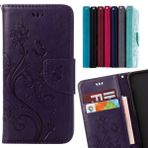 LEMORRY Asus Zenfone 4 Max ZC554KL Kılıf Deri Kapaklı Cüzdan Kılıfı Slim Fit Tampon Koruma Manyetik Kayış Stand Kart Yuvası Yumuşak TPU Kapak ZC554KL için, Lucky Grass (Mor)