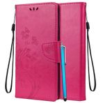 LEMORRY Kılıf Samsung Galaxy Note10+ için Kılıf Deri Kapaklı Cüzdan Kılıf İnce Tampon Koruyucu Manyetik Bant Stant Kart Yuvası Yumuşak TPU Kılıf Galaxy Note10+ N975F için, Şanslı Çim (Pembe)