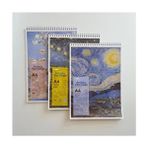 Lems Artista A4 Van Gogh 3lü Set Eskiz Defteri 200 Gr. Özel Beyaz Kağıt Kalın Yapraklar - Çok Renkli
