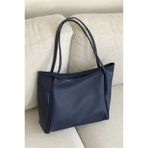Lemur Leather Lacivert Yumuşak Deri Kadın Omuz Çantası – Büyük Boy (40x30) – Geniş İç Hacim – Günlük & Şık”