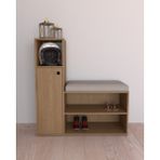 Lemvora Home Kapı Önü Ayakkabılık Puf | %100 Mdf - Ahşap