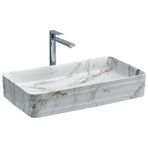 Lena E-2106M1 Tezgah Üstü Porselen Lavabo