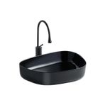 Lena E-2107S Siyah Tezgahüstü Lavabo