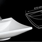 Lena E-4050 Tezgah Üstü Porselen Lavabo