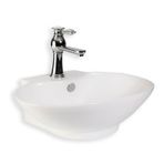 Lena E-4106 Beyaz Tezgah Üstü Porselen Lavabo