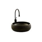 Lena E-4161S Siyah Tezgahüstü Lavabo