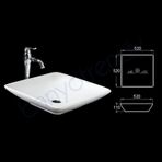 Lena E-4611 52 cm Tezgah Üstü Lavabo