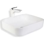 Lena E-4619 Beyaz Tezgah Üstü Porselen Lavabo
