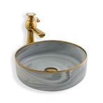 Lena E-7026 Tezgah Üstü Porselen Lavabo