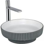 Lena E-W1501MGB Mat Gri Beyaz Tezgah Üstü Lavabo