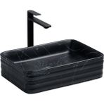 Lena EH-4450M5 Siyah Tezgah Üstü Porselen Lavabo