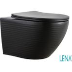 Lena ET-604 Mat Siyah Kapak Dahil Asma Klozet