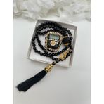 Lena Gift Workshop 1 Adet Hediyelik Çeyizlik Kutulu Tesbih ve Taşlı Zikirmatik Seti ( Mevlit-Sünnet-Hac-Umre) - Siyah