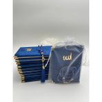 Lena Gift Workshop 10 Adet Hediyelik Tül Keseli Kadife Yasin Cüzü ve Inci Tesbih Seti ( Mevlit-Hac-Umre) - Lacivert