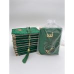Lena Gift Workshop 10 Adet Hediyelik Tül Keseli Kadife Yasin Cüzü ve Inci Tesbih Seti ( Mevlit-Hac-Umre) - Zümrüt Yeşili
